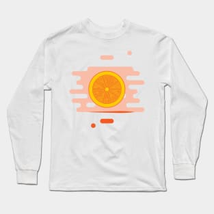 Orange in a splash of juice Long Sleeve T-Shirt